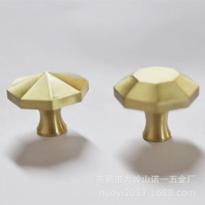 Octagonal <b>Copper</b> Handle For Drawer Furniture Minimalist Design Durable - Product Image 1