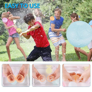Ballons à eau réutilisables en silicone souple auto-scellants Remplissage rapide Jeux d'été en plein air-Jouets à eau d'été rechargeables - Product Image 4