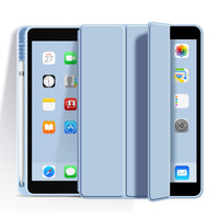 Étui de protection pour tablette avec support à trois volets et protection anti-chute pour iPad 10.2 Pro 11 Air4 TPU+Cuir