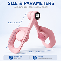 Appareil d'entraînement des cuisses 360° réglable avec affichage pour les muscles du plancher pelvien, exercice des cuisses internes, équipement de fitness à domicile pour hanches, jambes et bras