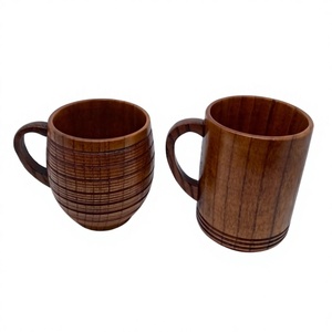 Handcrafted Wooden <b>Cup</b> <b>Reusable</b> Drinking Mug Wooden Coffee <b>Cup</b> Natural Wood Beverage Mug - Product Image 1