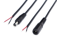 Câble d'alimentation CC 22AWG de haute qualité 5.5x2.1 Mâle vers Femelle pour bandes LED, moniteurs CCTV, câble personnalisé OEM ODM