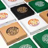 Boîte à pizza personnalisée robuste, boîte à emporter imprimée sur mesure, carton E-flute pour garnitures abondantes, boîte à pizza haute qualité personnalisée