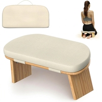 Chaise de méditation pliable portable WDF Factory Custom Yoga, banc de prière en bambou pour la réflexion et la paix