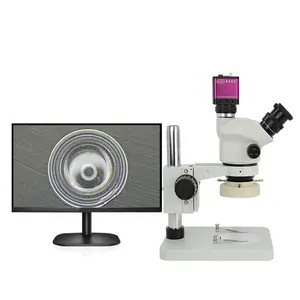 EOC zoom-binocular digital óptico para reparación de teléfono, microscopio binocular estéreo HD 1080, trinocular pcb, precio con pantalla lcd