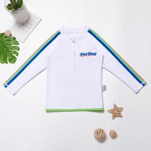 Nouvel ensemble 3 pièces pour garçon 2026 : Maillot de bain à manches longues motif dessin animé avec cordon de serrage, short de bain à séchage rapide et protection solaire, et <span class=keywords><strong>bonnet</strong></span> de bain - Product Image 2