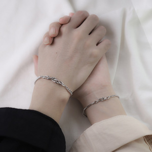 Acacia Tree Couple <b>Bracelet</b> Silver Branch Design Unisex Jewelry Gift <b>For</b> Valentine's Day - Product Image 1