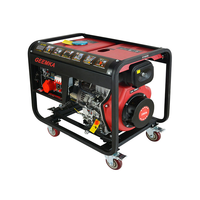 Générateur diesel à cadre ouvert, silencieux, léger, prix usine, 5 kW, 6 kVA, 50/60 Hz, monophasé/triphasé, portable