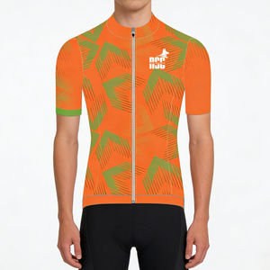 Maillot de cyclisme pour homme de haute qualité personnalisé, tissu <span class=keywords><strong>italien</strong></span>, fermeture éclair YKK, haut de cyclisme VTT, sans couture, léger, séchage rapide, chemise de vélo - Product Image 1