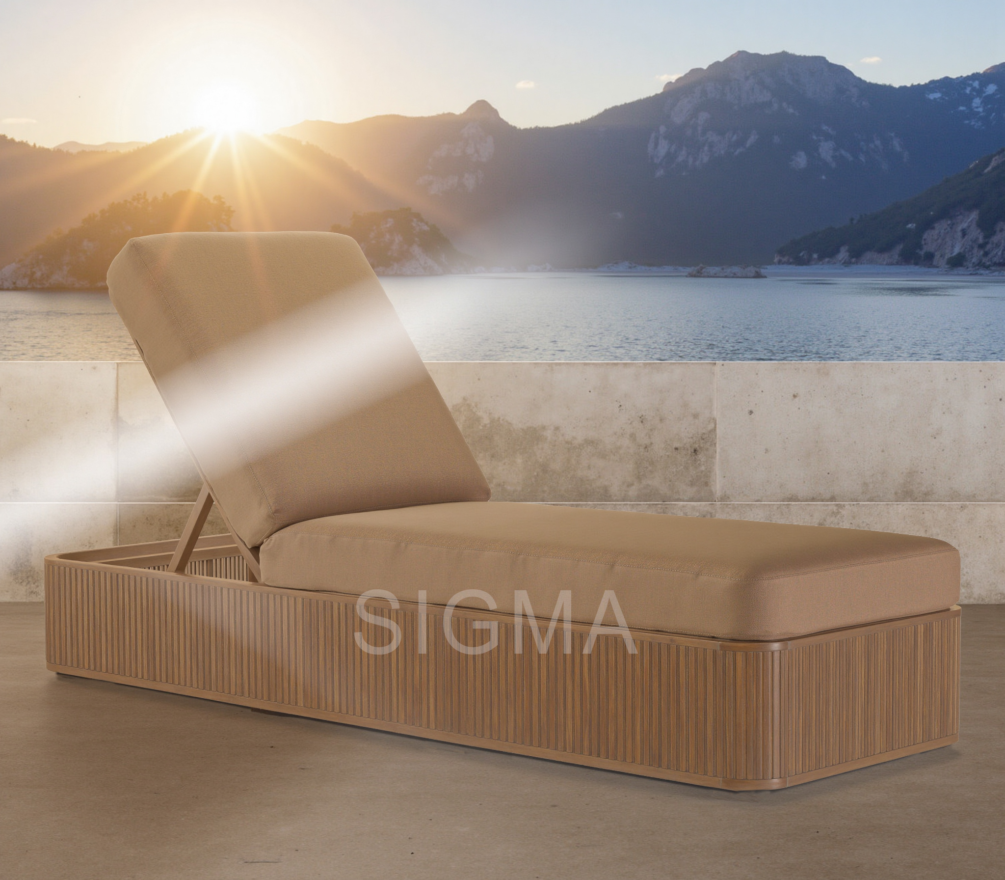 Modern Luxury Teak Solid Outdoor Dining Furniture Weather-Resistant Wooden Sofa Set New Design for Villas Hotels Parks