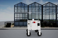 Robot portique à direction indépendante sur 4 roues / Planification de trajectoire autonome RTK et LiDAR pour la surveillance de la croissance des plantes dans les serres agricoles