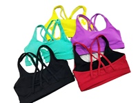 Tank top olahraga kustom wanita, bra crop top olahraga mencuci asam kustom produsen pakaian olahraga 2024