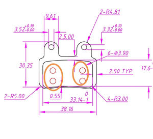 وسادات فرامل هيدروليكية أصلية، قطع غيار للدراجات الكهربائية لـ Q20 E6 E6 X20 X21 X21 MAX EB7PRO EB9 ECOCOGY G7 - Product Image 3