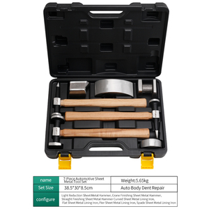 Kit d'outils de marteau de réparation de bosses de carrosserie automobile écologique 7 pièces pour la Source d'alimentation manuelle de réparation de voiture - Product Image 6