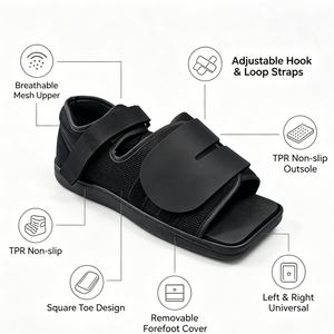 <span class=keywords><strong>Bota</strong></span> <span class=keywords><strong>Ortopédica</strong></span> Rígida para Caminar, para Fractura de <span class=keywords><strong>Pie</strong></span>, Cirugía de Juanetes, Recuperación de Dedos Hinchados y Deformados - Product Image 1