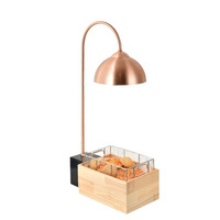 Chauffe-plats pour buffet commercial lumière chaleur lampe de bureau abat-jour en métal base en marbre lampe de table lampes chauffantes pour chauffe-aliments