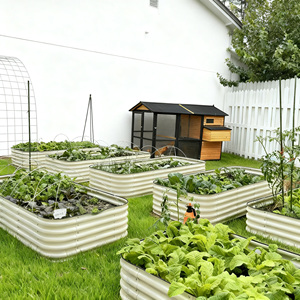 Bac à légumes <span class=keywords><strong>surélevé</strong></span> 240x60x43cm <span class=keywords><strong>DIY</strong></span> en acier galvanisé, écologique, durable, avec revêtement en poudre, pour jardins potagers et pots de fleurs - Product Image 3