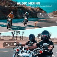 Casque audio pour moto avec microphone, radio, casque audio pour moto, interphone sans fil Bluetooth, casque audio pour moto, interphone sans fil