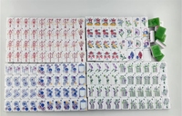 Mahjong Akrilik Amerika 160 Ubin Marmer Golden Mustard Bloom Playmat Alas Anti Selip untuk 4 Pemain Permainan Klub Siap Kirim