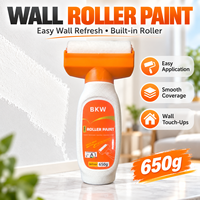 Kit de peinture murale à base d'eau avec rouleau, pour réparation et rénovation des murs intérieurs, comprenant un pinceau à rouleau