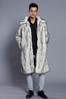 Nouveau manteau long en fausse fourrure noire pour homme, chaud et respirant, avec revers en fourrure style lapin, écologique et épais, idéal pour l'hiver