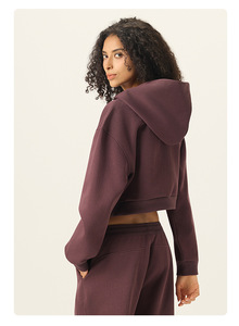 Dames Crop Essentials Hoodies Lange Broek 2 Delige Set Winter Herfst Workout Joggers Tweedelige Set Dames Kleding Joggingbroek Sets - Product Image 2