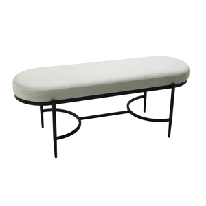 Panca in Velluto per Ingresso, Design Elegante Imbottito, Pouf Contemporaneo per Corridoio o Fondo Letto - Product Image 2