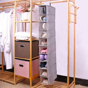 Wholesale Eco-Friendly Foldable 10-Layer Hanging Non-Woven Storage <b>Box</b> Home Closet <b>Wardrobe</b> Organizer Clothes Reusable Plastic - Product Image 5