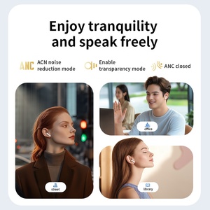 OEM thời trang mới lx50 đầy đủ màu sắc màn hình <span class=keywords><strong>LCD</strong></span> cảm ứng tai nghe trong tai TWS ANC Earbuds không thấm nước Tai nghe không dây - Product Image 4