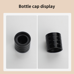 Curved Square Clear Luxury Glass Unique Refillable 50ml 100ml Empty Perfume Bottle with Tiered Black Cap Pump Sprayer - Product Image 2