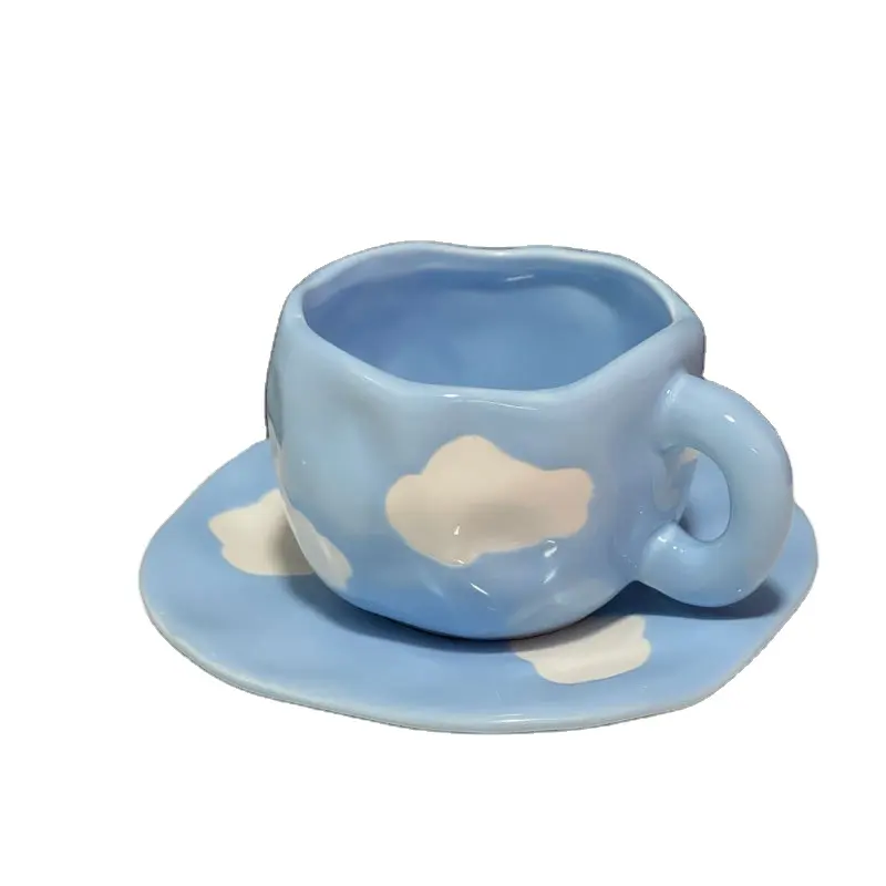 Zc ins conjunto de chá de cerâmica, caneca de cerâmica pintada à mão para café, xícara de água