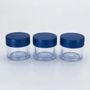 Frasco de embalagem personalizado, frasco de plástico para cuidados com a pele, recipiente de creme ps 10 ml com parafuso 33/400 sem derramamento