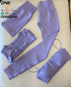 LVD127 2025 Nuevo Conjunto Deportivo para Mujer, Ropa <span class=keywords><strong>de</strong></span> Gimnasio, Conjunto <span class=keywords><strong>de</strong></span> Yoga sin Costuras <span class=keywords><strong>de</strong></span> Alta Elasticidad, Sujetador Deportivo con Tirantes, Pantalones Cortos con Efecto Scrunch, Top Corto - Product Image 1