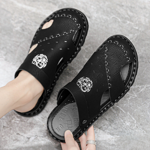 <span class=keywords><strong>Sandalias</strong></span> <span class=keywords><strong>de</strong></span> Cuero Cosidas a Mano para <span class=keywords><strong>Hombre</strong></span>, <span class=keywords><strong>Sandalias</strong></span> Casuales <span class=keywords><strong>de</strong></span> Playa para Vacaciones, Antideslizantes, con Suela <span class=keywords><strong>de</strong></span> <span class=keywords><strong>Goma</strong></span> Suave y Cómoda - Product Image 4