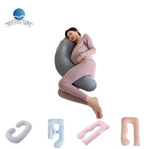 Cuscino <span class=keywords><strong>Allattamento</strong></span> a U Moonlight Crescent Grey Rinfrescante Certificato OEKO-TEX 100% Poliestere con Fodera Rimovibile - Product Image 1