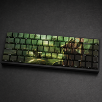 Keyboards Diy Custom LOL Sherwood Forest Ashe 68 Key PBT Dye Sublimation Side Printed Keycaps Cherry Profile Keyboard Set