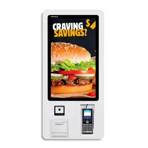 Máquina de pago de fabricante, kioscos de restaurante con autoservicio de pedido de alimentos, con escáner POS, impresora de tickets, lector de tarjetas RFID - Product Image 1