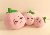 Groothandel Schattige Perzik Knuffels Set Schattige Fruit Knuffels Met Cartoon Gezichten Voor Kinderen Geschenken & Decor