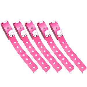 Customized Disposable PVC Wristbands Waterproof Adjustable Vinyl Bracelet Custom Vinyl Wristbands For Event Festivals Sports