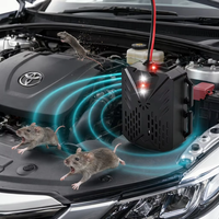Répulsif à ultrasons étanche 12V contre les martres avec capteur de vibration, détection automatique et flash LED pour moteur de véhicule