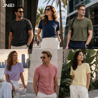 JNEI Özel Logo Erkekler İçin Isı Transferli Tişört 150g Hızlı Kuruyan Polyester Yumuşak Nefes Alabilen Kolay Temizlenen Tişört
