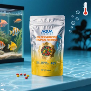 Grosir disesuaikan 500g tas umpan ikan segel kedap air menggunakan kembali umpan ikan peliharaan berdiri kantong - Product Image 2