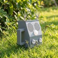 Répulsif à ultrasons intelligent pour oiseaux et animaux, à aspiration magnétique, solaire, en ABS, étanche, écologique, autonomie 3-5 ans