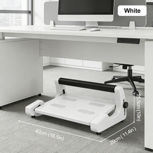 Repose-pieds ergonomique réglable avec surface massante, réglage de la hauteur sur 6 niveaux, ABS, pour le bureau, la maison et l'espace de travail - Product Image 2