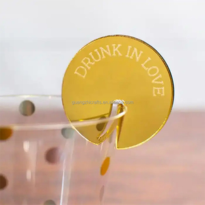 Vòng Tròn Acrylic Tên tag laser cắt Acrylic vòng đánh dấu tùy chỉnh Acrylic uống tag - Product Image 3