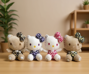 Peluche Hello Kitty da appendere 12 cm, motivo leopardato, decorazione per la casa, da appendere alla parete della cameretta dei bambini, tema animale moderno - Product Image 2