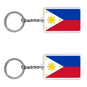 Ensemble de porte-clés en acrylique avec drapeau national, imprimé recto-verso, pour sacs et sacs à dos, options multi-pays - Product Image 5