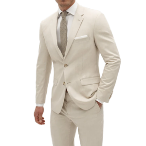 Trajes de Negocios Personalizables para Hombre 2024, Cuello en V, Estilo Vaquero, Antiarrugas, Transpirables, de Lana Peinada, Cierre de Cremallera, Estilo Americano - Product Image 1