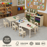 Mobilier professionnel en bois pour maternelle, support de métier à tisser pour l'aire d'activités artistiques en fibres préscolaires et la salle de classe créative