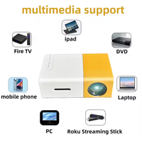 Projecteur de cinéma portable HY300 Pro Android 11, 2 Go de RAM, 16 Go de ROM, 160 lumens ANSI, prise en charge 4K, courte focale pour usage domestique